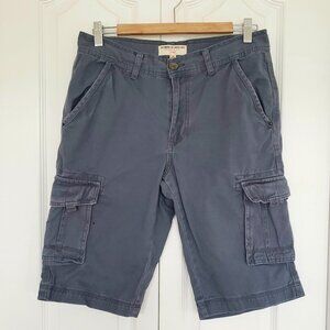 90's Y2K Triple Five Soul NYC Men's 100% Cotton Cargo Shorts Grey/Blue Skater
